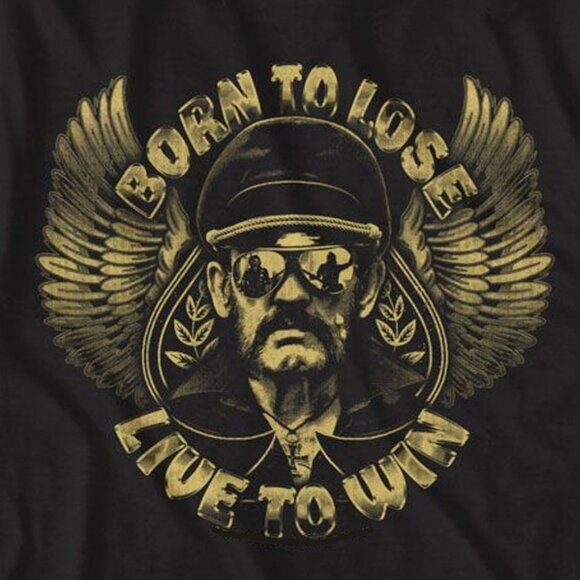 Motorhead Lemmy Born To Lose T Shirt Retro Rock Band Graphic Fan Gift Vintage 81 - Picture 2 of 5